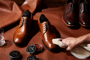 Leather shoe care and cleaning with shoe polishing cloth, shoe waxes, and creams for the discerning in Australia.