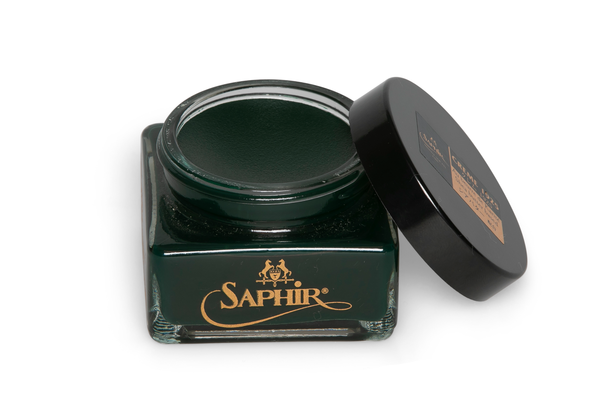 Saphir Pommadier cream in Dark Green colour for premium shoe care