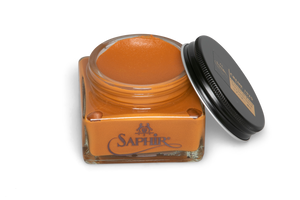Saphir Pommadier cream in Light Brown colour for premium shoe care