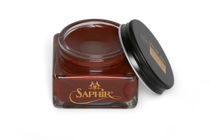 Saphir Pommadier cream in Mahogany colour for premium shoe care