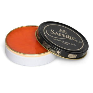 Saphir Pate de Luxe Wax Shoe Polish (50ml) in cognac colour is the perfect solution to achieve the ultimate shine