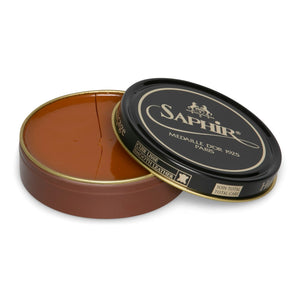 Saphir Pate de Luxe Wax Shoe Polish (50ml) in light brown colour is the perfect solution to achieve the ultimate shine