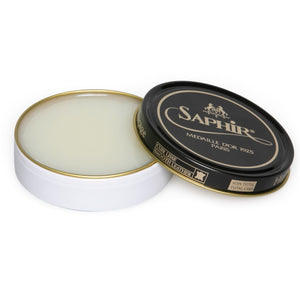 Saphir Pate de Luxe Wax Shoe Polish (50ml) in neutral colour is the perfect solution to achieve the ultimate shine